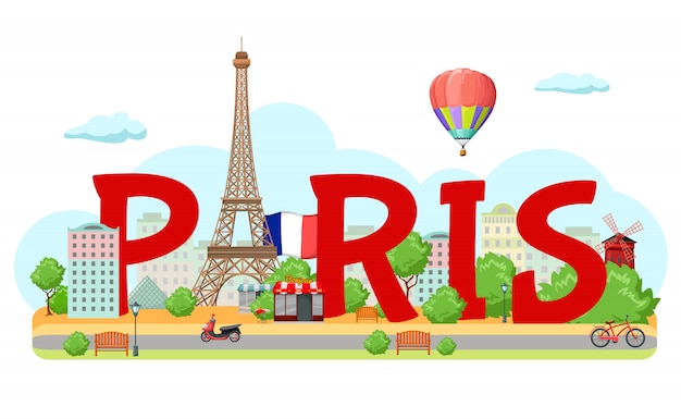 Composizione segno città di parigi