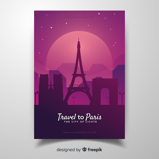 Free vector paris flyer