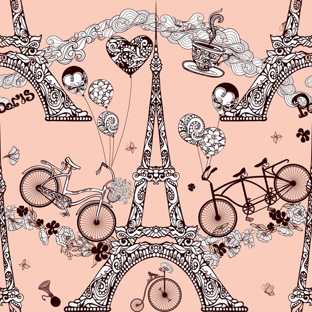 Paris Seamless Pattern