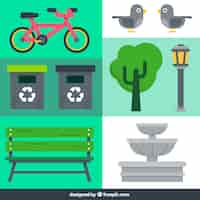 Free vector park elements