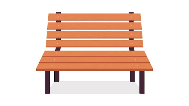 Park wooden bench