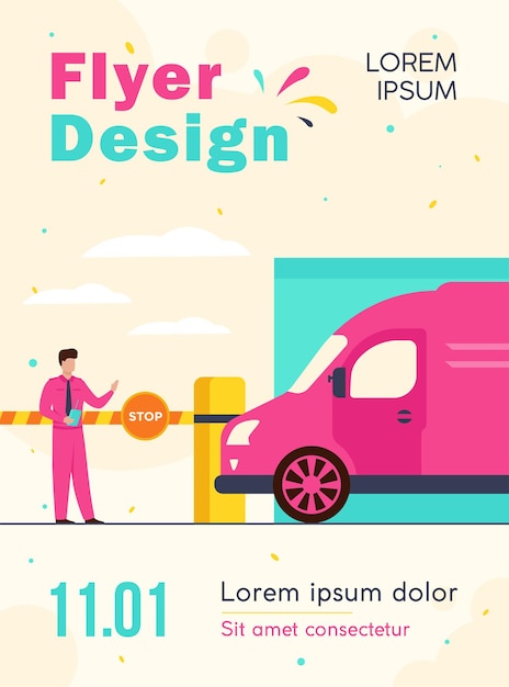 Parking lot security flyer template