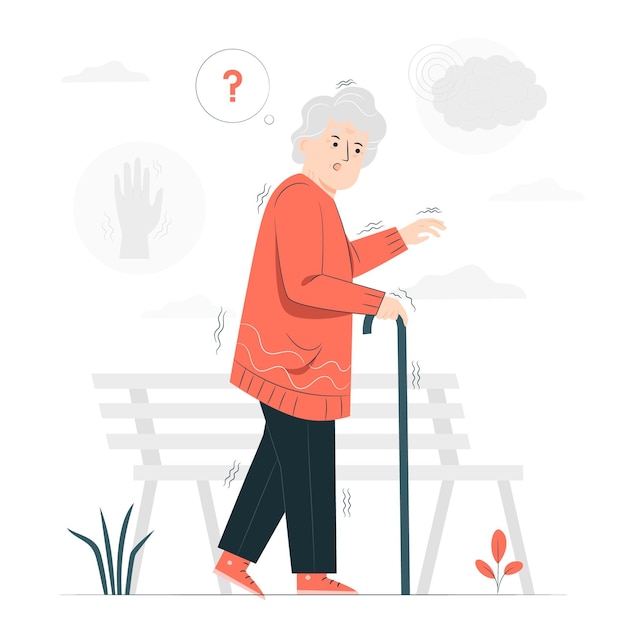 Free vector parkinson concept illustration