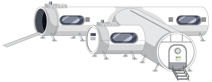 Free Vector part of space station isolated
