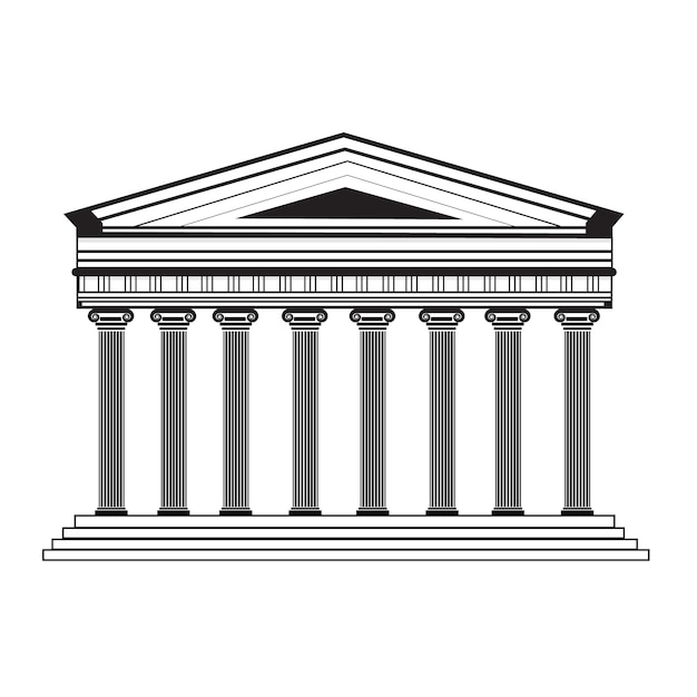 Бесплатное векторное изображение Парфенон фасадные конструкции