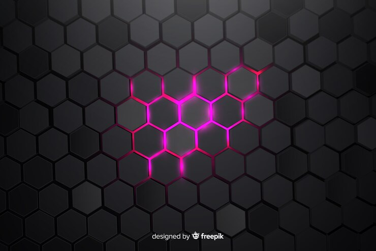 Free Vector partially lit technological honeycomb background