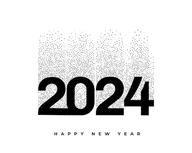 Free Vector Particle style 2024 new year eve holiday background vector
