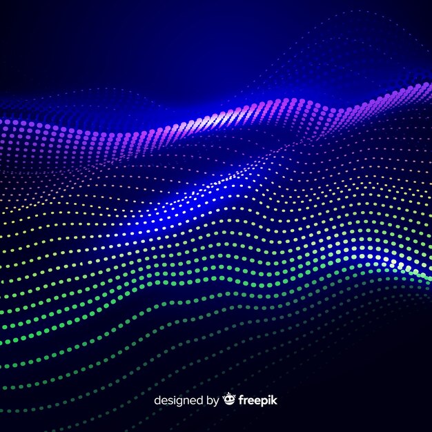 Particles sound wave background