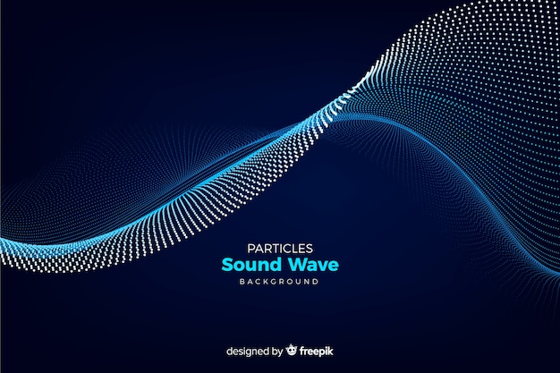 Free vector particles sound wave background