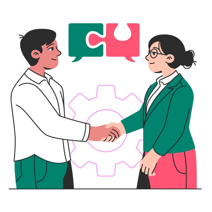 Free Vector partnership concept illustration