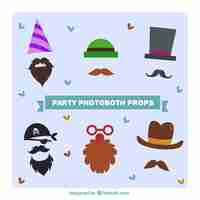 Free vector party accessories for photomaton