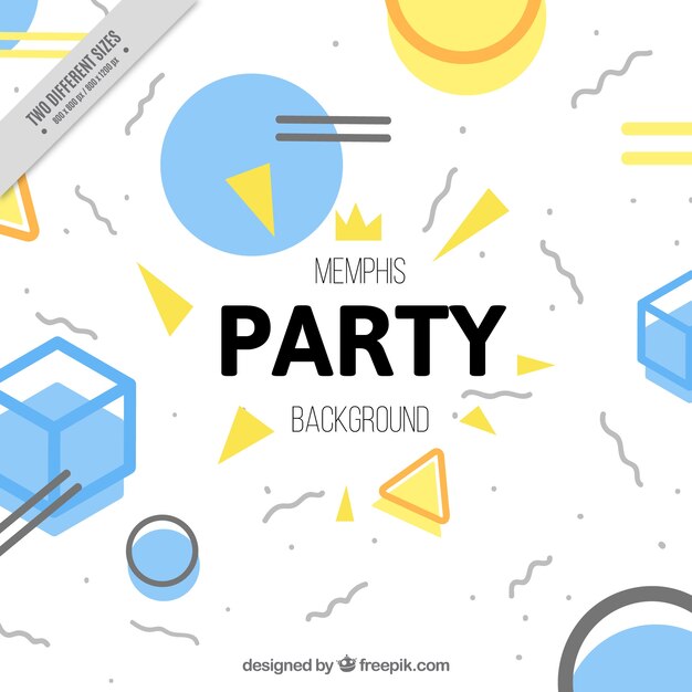 Free Vector party background with abstract shapes