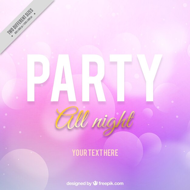 Party background with bokeh effect