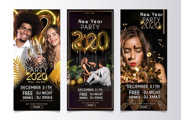 Party banners for new year