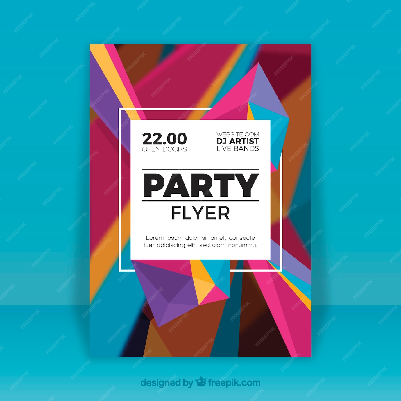 Free Vector Party flyer template