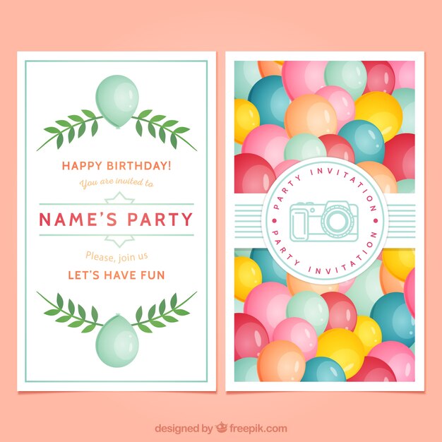 Free vector party invitation template