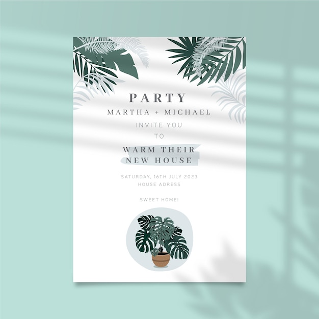 Free vector party invitation template
