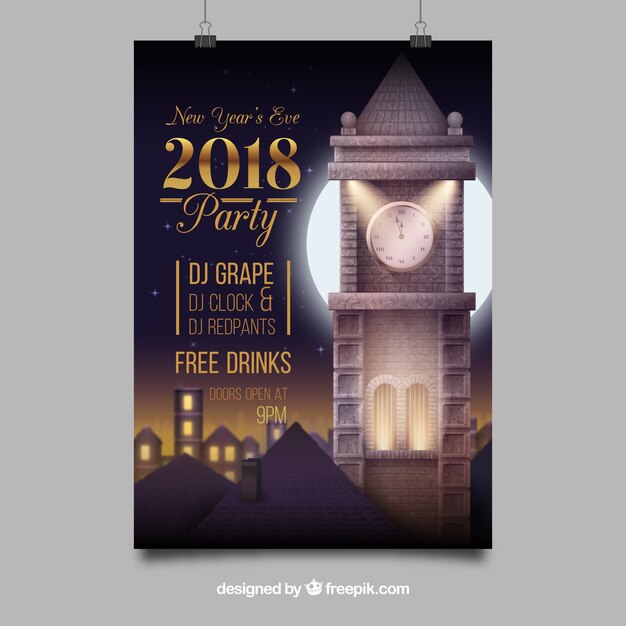 Party new year poster 