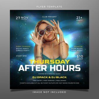 Party night club flyer template