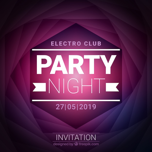 Free vector party night invitation