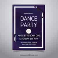 Free vector party poster in flat style