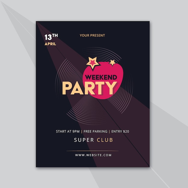 Party poster template