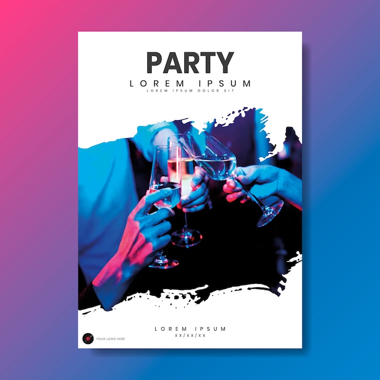 Free Vector party poster 