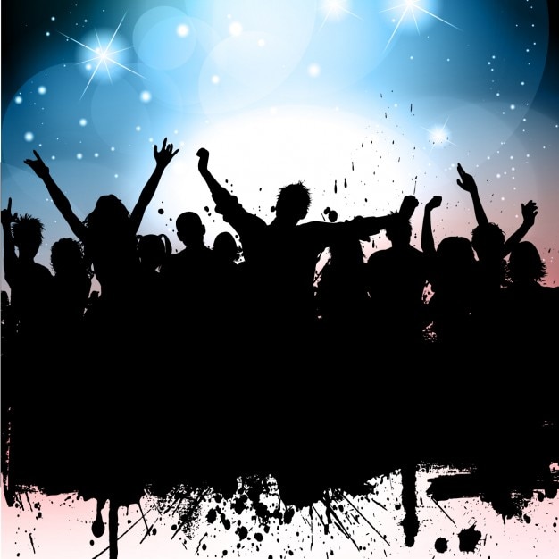 Free vector party silhouette background