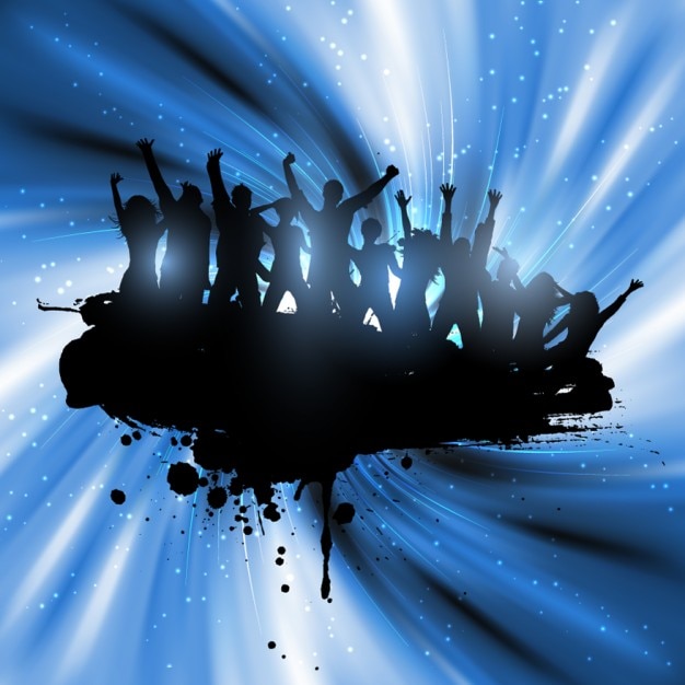 Party silhouettes background