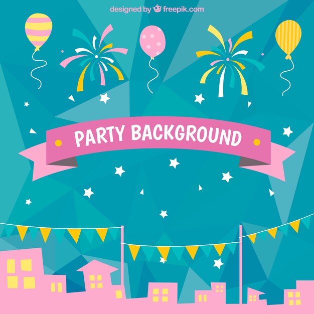 Free Vector party town background