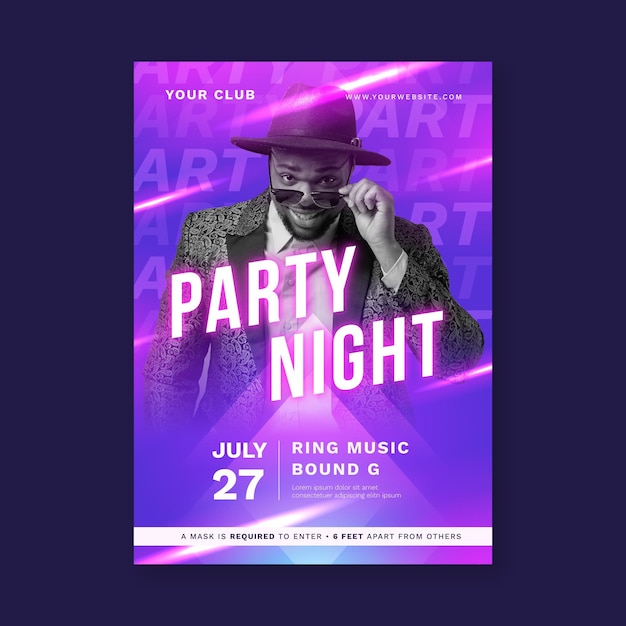 Party vertical poster template