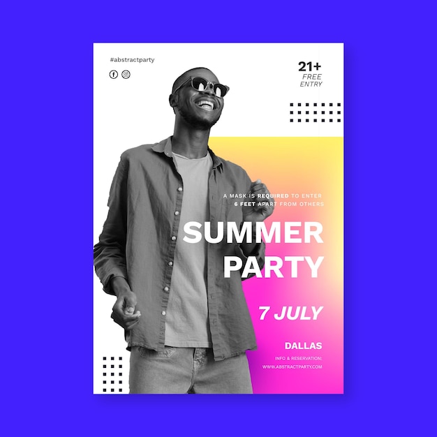 Party vertical poster template