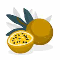 Free vector passion fruit concept illustration