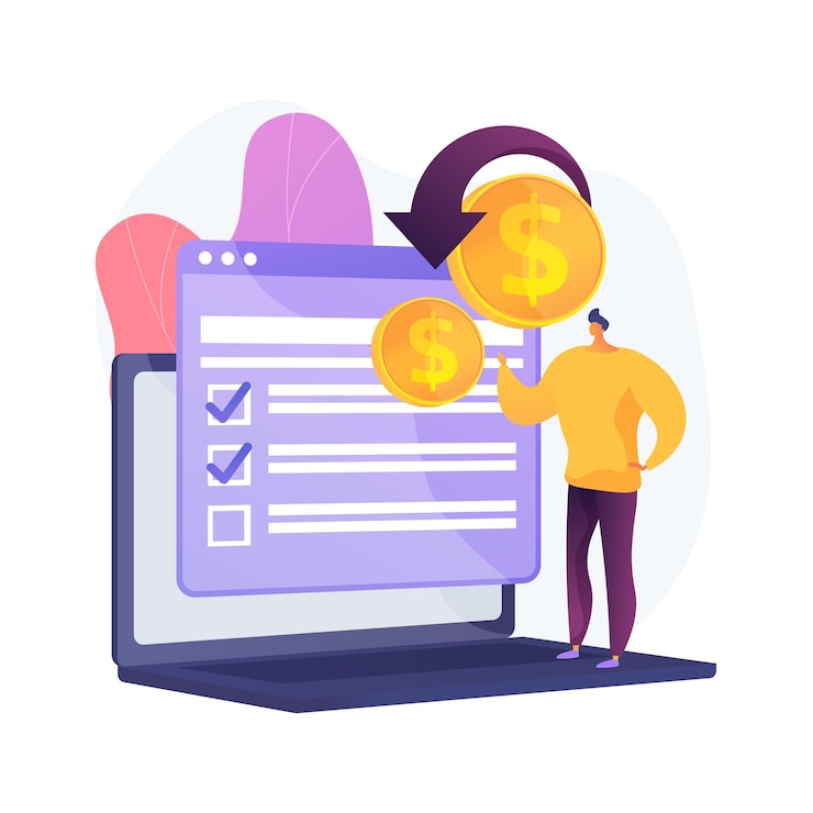 Free Vector passive earning. personal bank account. forex exchange. crowdfunding, fund raising, investment transfer. receiving income online. payback with internet. vector isolated concept metaphor illustration.