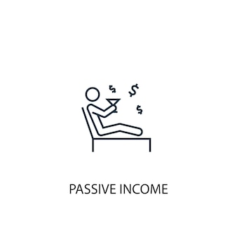 Passive income concept line icon. simple element illustration. passive income concept outline symbol design. can be used for web and mobile ui/ux