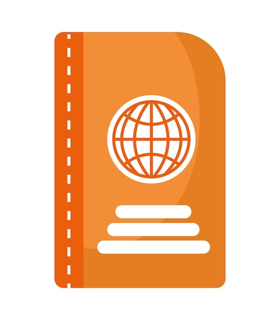 Free vector passport travel id icon isolated