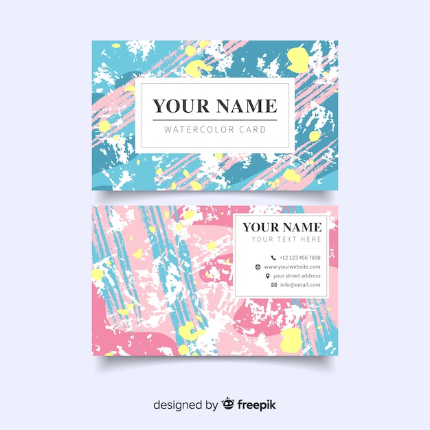 Free vector pastel abstract business card