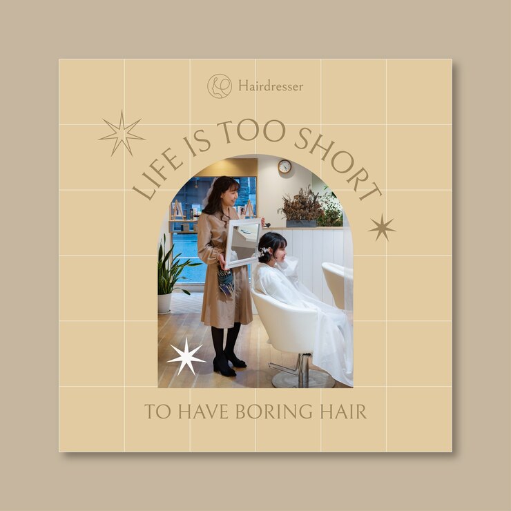 Free Vector pastel aesthetic hairdresser quotes instagram post