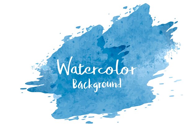 パステルブルーの水彩画の背景ベクトル