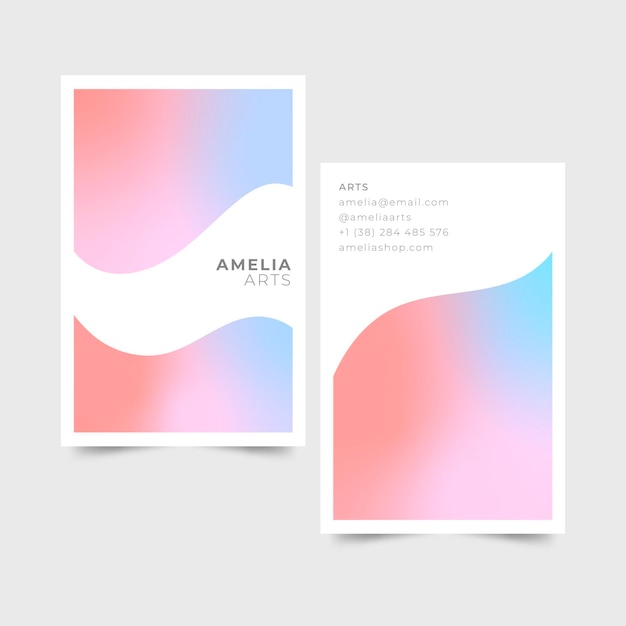 Free vector pastel business cards template