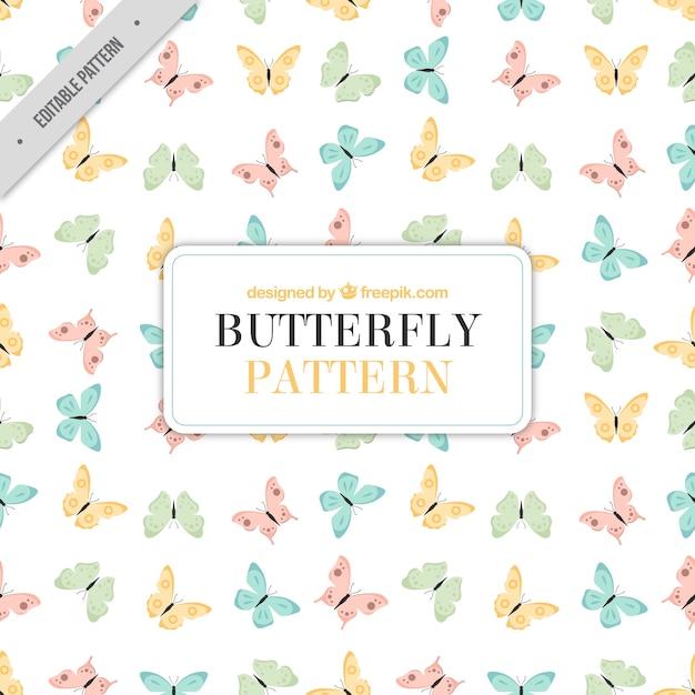 Pastel butterflies pattern