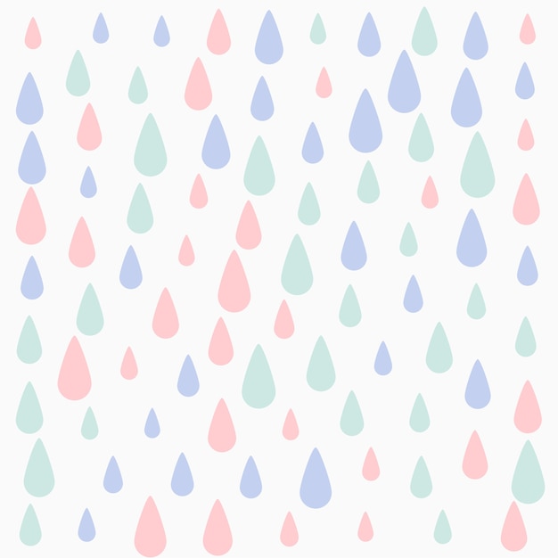 Pastel colors falling drops pattern background design