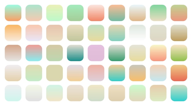 Free vector pastel colors soft mega gradients set vector illustration