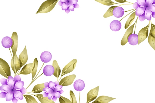 Pastel colors watercolor flowers background