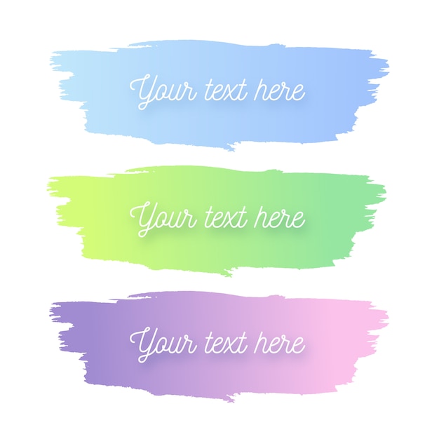 Free vector pastel colors watercolor strokes kit