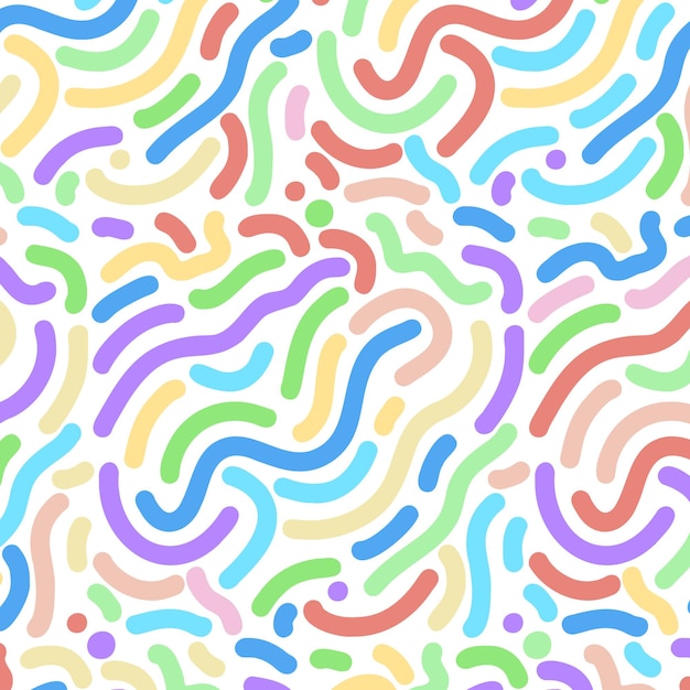 Free vector pastel coloured hand drawn doodle pattern design