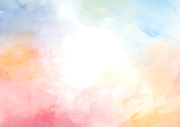 Free vector pastel coloured hand painted watercolour background