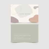 Free vector pastel-coloured stains business card