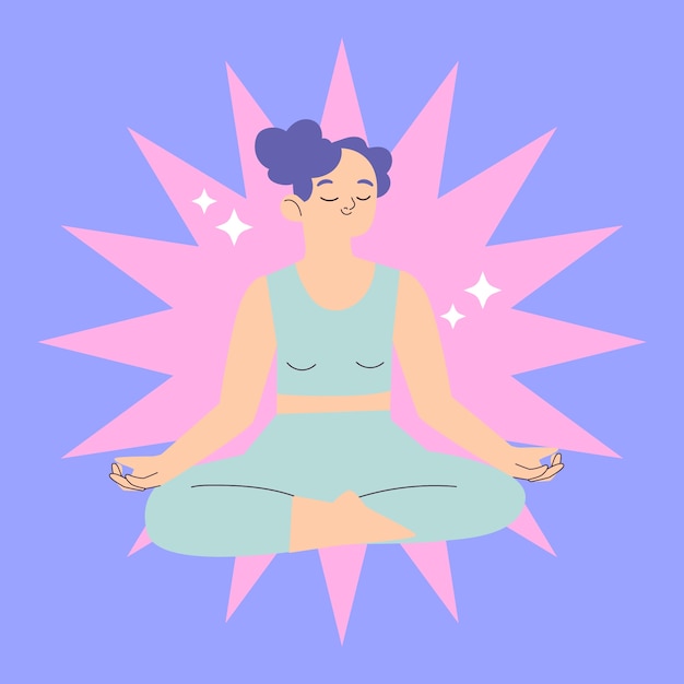 Free vector pastel cool yoga discord profile picture