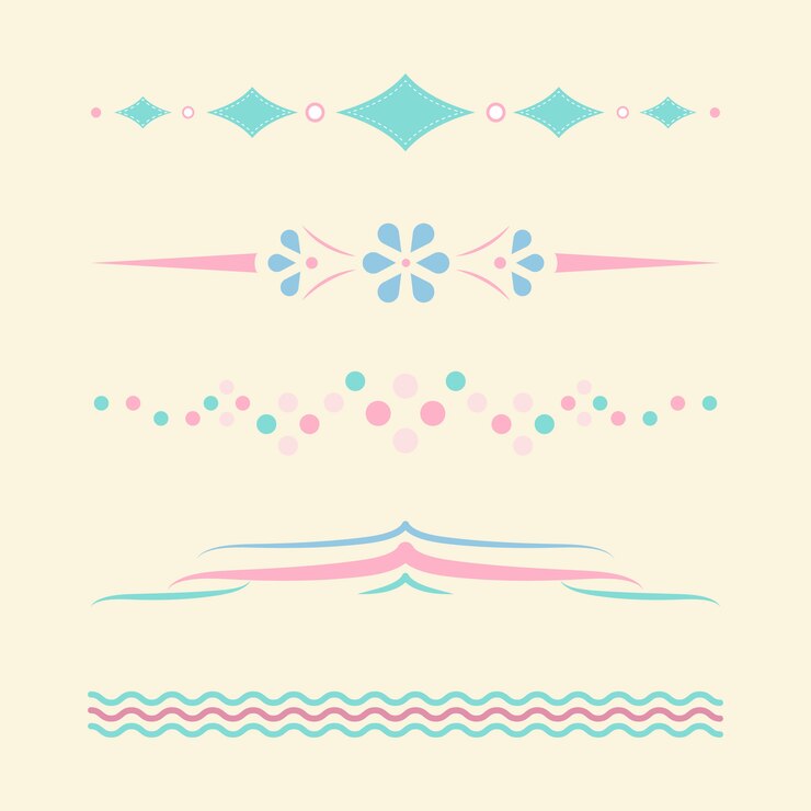 Free Vector pastel dividers design collection